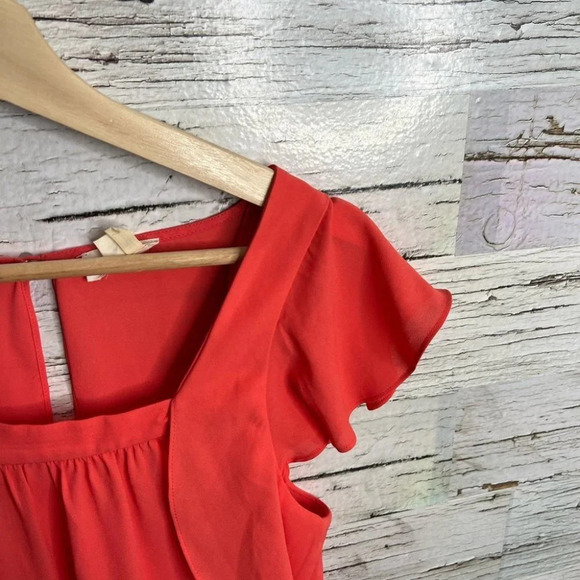 Meadow rue  orange blouse top Anthropologie size 2 - Picture 4 of 10